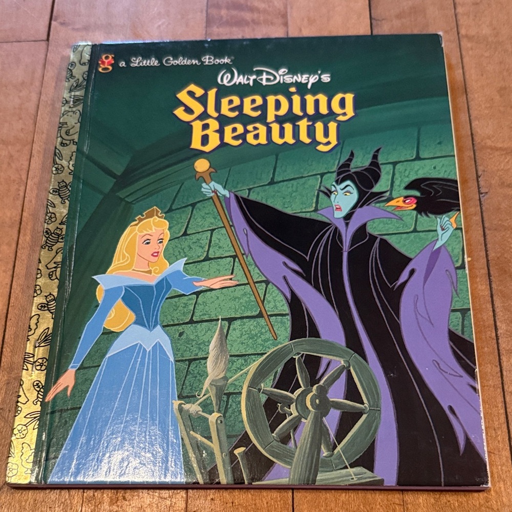 Disney Sleeping Beauty Little Golden Book in Blue and Yellow